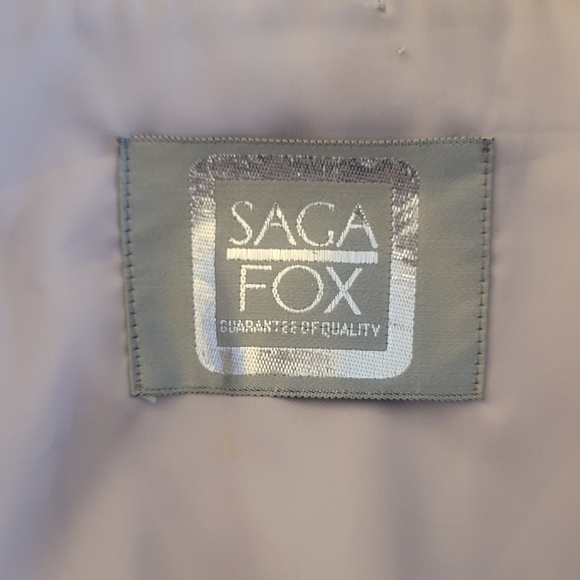 Saga Fox Vintage Blue Fox Fur Coat, Size L, Mid-Length Coat - Picture 2 of 8